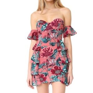 For Love and Lemons - Flamenco Strapless Dress with Neck Tie